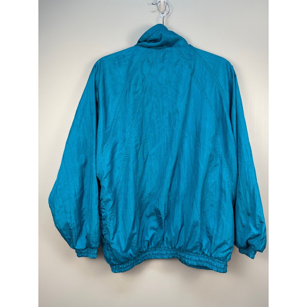 VTG 80s 90s Tracksuit Womens‎ Teal Pink Multicolor Windbreaker Set Reversible - Picture 5 of 16